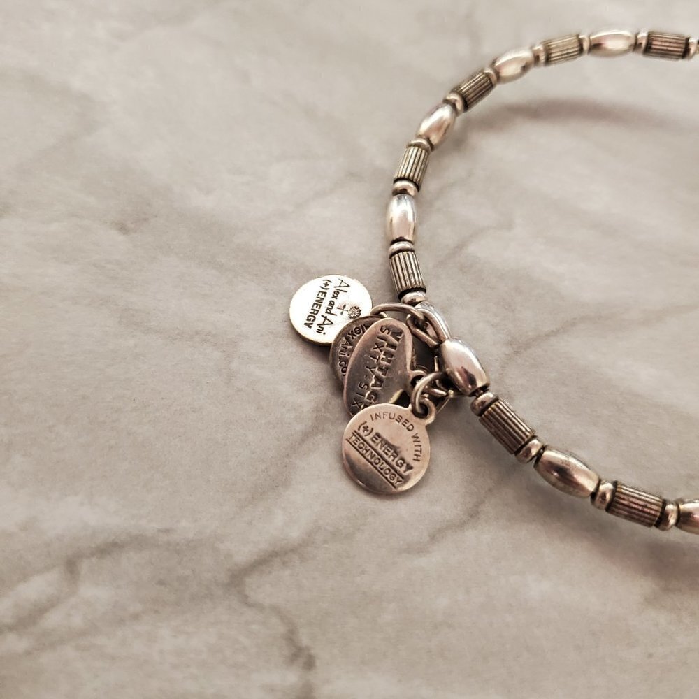 ✨ Alex and Ani Vintage 66 Silver Beaded Hand Expandable Bracelet ✨ - Picture 3 of 5
